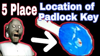 Location of padlock key in granny version 17How to find padlock key in granny game easily [upl. by Dyol]