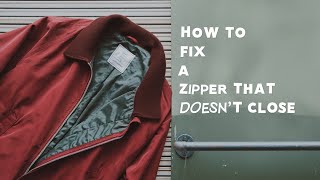 how to fix a zipper that doesnt close [upl. by Dajma]