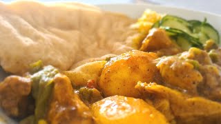 🇸🇷 Surinaamse Roti Kip maken Compleet receptSurinamese Roti Chicken Dish recipe [upl. by Ayoras785]