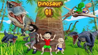 Dinosaur Ki Duniya Part 1  Dinosaur Wala Cartoon  Trex Dinosaur Cartoon  Bittu Sittu Toons [upl. by Arvind]