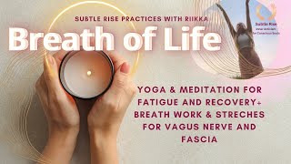 Pranayama Breath Work Yoga amp Meditation for Fatigue Recovery Vagus Nerve amp Fascia [upl. by Elinet434]