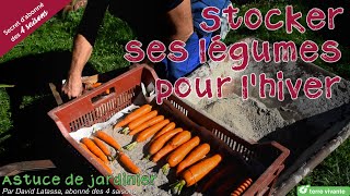 Conserver les légumes en silo pour lhiver  Astuce de jardinier [upl. by Asserat]