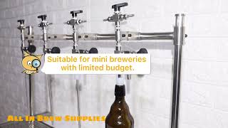 Manual Counter Pressure Beer Bottle Filler 4 Heads [upl. by Hotze]