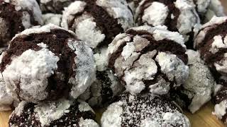 Schokoladen Crinkle oder Cookies Schneeball Schokokekse  Rezept amp Zubereitung  lecker essen [upl. by Gabey]