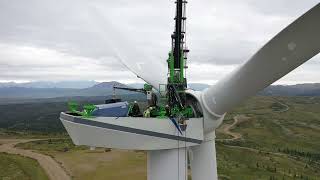 Wind Turbine Gearbox Exchange in Alaska [upl. by Ssew851]