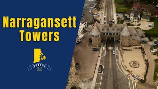 A Real Look At The History Of The Narragansett Towers  Rhode Island Drone Video [upl. by Waters]