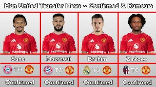 Manchester United Transfer Confirmed amp Rumours With Sane amp Millot 20242025  Update 3 August 2024 [upl. by Salis]