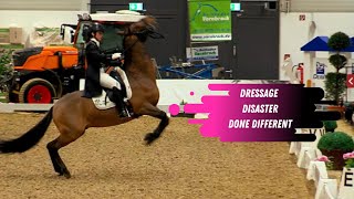 Dressage Disaster Judy Reynolds Debuts Different In The Grand Prix Dressage Freestyle [upl. by Norreg]