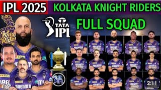 IPL 2025  Kolkata Knight Riders full amp final squad for IPL 2025। KKR Team Squad।KKR full squad 2025 [upl. by Kcirrem]