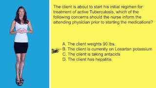 NCLEX TB Question Medication Side Effects and Contraindications [upl. by Suivart219]