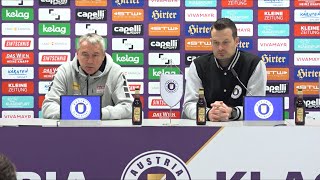 Pressekonferenz mit Trainer Peter Pacult nach dem Spiel gegen den Wolfsberger AC 21 [upl. by Maurilla902]