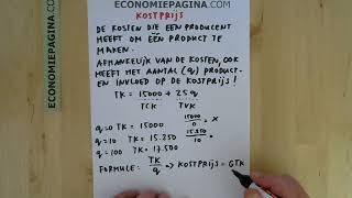 Kostprijs Economiepaginacom [upl. by Kaya]