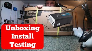 Renogy 2000 Watt Inverter InstallUnboxingTesting [upl. by Tamera]