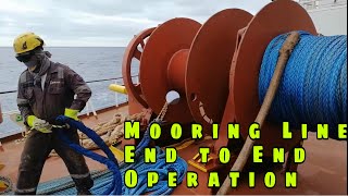 Mooring lines End to END Operation  Rope Tail inspection [upl. by Gaivn]