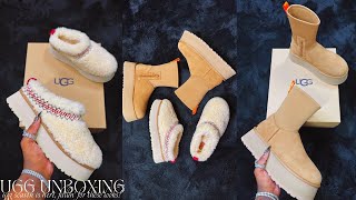 UGG BOOT UNBOXING REVIEW amp TRY ON  CLASSIC DIPPER amp TAZZ UGGBRAID STYLES  UGG SEASON [upl. by Dinah478]