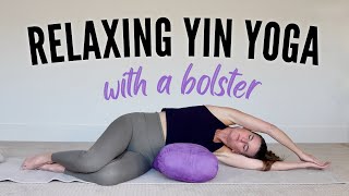 Relaxing Yin Yoga With A Bolster 35 Minutes  Devi Daly Yoga [upl. by Arnulfo]