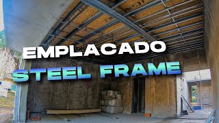 EMPLACADO INTERIOR Y EXTERIOR EN STEEL FRAMING  71 Constructores en Obra [upl. by Alleiram793]