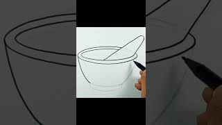 How to draw Mortar Pestle shorts [upl. by Iyre282]