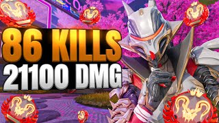 Loba 86 Kills and 21100 Damage Gameplay Wins  Apex Legends No Commentary [upl. by Iramo]