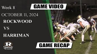 RHS Tiger Football  Rockwood Vs Harriman Week 8 Game 10112024 [upl. by Ellezig95]