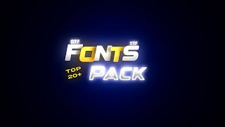 30 popular fonts pack for editing font edit [upl. by Watson]