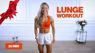 Lots of Lunges 20 Minute Leg Workout  Dumbbells  Bodyweight [upl. by Lehmann]