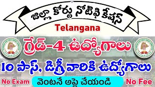 TG District Court Notification 2024 Telangana District Court notification 2024 TG District jobs [upl. by Oflunra]