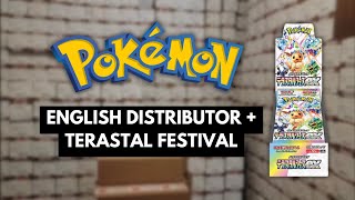 Pokémon Card Shop Update English Distributor  Huge Terastal Festival News [upl. by Fillian]