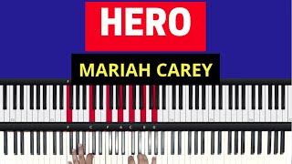 Hero  Mariah Carey  Piano Tutorial [upl. by Anastassia]