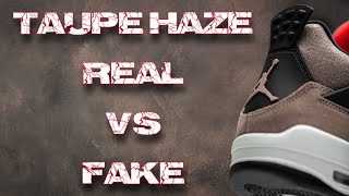 REAL vs FAKE ‘TAUPE HAZE’ JORDAN 4 [upl. by Suoinuj312]