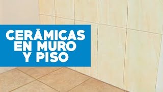 ¿Cómo instalar cerámicas en muro y piso [upl. by Imeon]