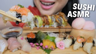 BKK SUSHI ASMR Engawa Nigiri Set Uni Sashimi Unagi Roll with Strawberry Daifuku No Talking  NE [upl. by Oilegor]