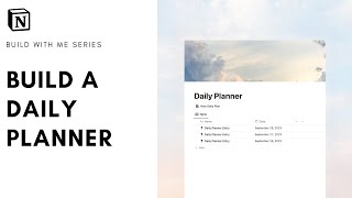 How to build Daily Planner in Notion   free template [upl. by Assylem]