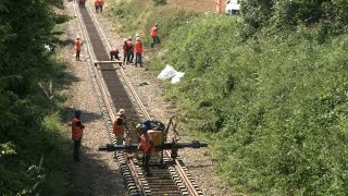 La régénération de la ligne ferroviaire SNCF FécampBréauté est en bonne voie [upl. by Alyt]