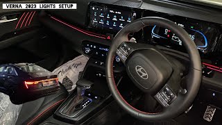 New Hyundai Verna 2023 ♥️ Complete Lights Setup at Night [upl. by Miguela]