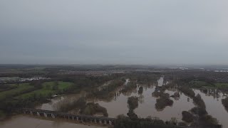 Epic Drone Footage Of River Trent Flooding  Must See 04012024 [upl. by Afihtan650]