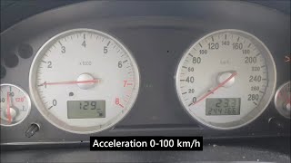 Ford Mondeo ST220  Acceleration 0100 kmh  Exhaust Sound [upl. by Ahsilra557]