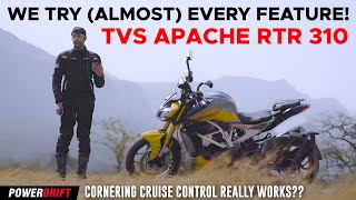 We tested every feature almost of the TVS Apache RTR 310  4K  PowerDrift [upl. by Susy]