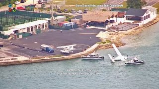 Seaplane Crashes At The Port Miami  2232024 [upl. by Anahsal798]