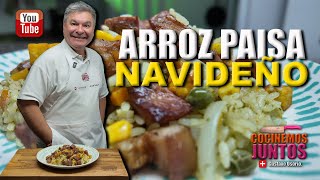 Como hacer ARROZ PAISA NAVIDEÑO muy rendidor [upl. by Aiekram]