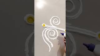 Easy rangoli design viralvideo viralshorts viralreels [upl. by Arrimat725]