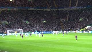 Atmosphere at Celtic Park filmed by Barca fan [upl. by Balcke344]