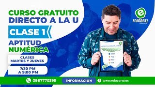 🔴 Curso Gratuito  📕 Admisión 2024  🏫 Ingreso a la Universidad  📚 Clase 1  🧠 Aptitud Numérica [upl. by Gussie]