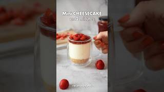 Mini CHEESECAKE en 2 minutos 🍓 postresfaciles [upl. by Yaffit]