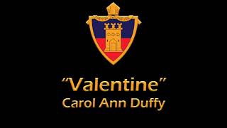 quotValentinequot by Carol Ann Duffy [upl. by Nnahgem669]