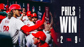 Padres vs Phillies Game Highlights 61724  MLB Highlights [upl. by Eitsyrc]