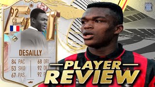 92 FUT BIRTHDAY DESAILLY PLAYER REVIEW TOTS SEASON SWAPS OBJ  FIFA 23 Ultimate Team [upl. by Nipsirc]