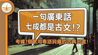 一句廣東話七成都是古文 7個常用粵語詞彙的古典出處 繁體中文字幕 [upl. by Onurb]