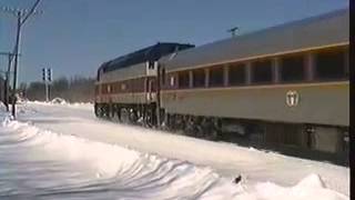 MBTA 1004 passenger train inbound after leaving Ayer Station March of 1996 [upl. by Dillon]