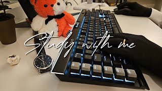 real time study with me ☕  mechanical keyboard typing asmr [upl. by Naget298]